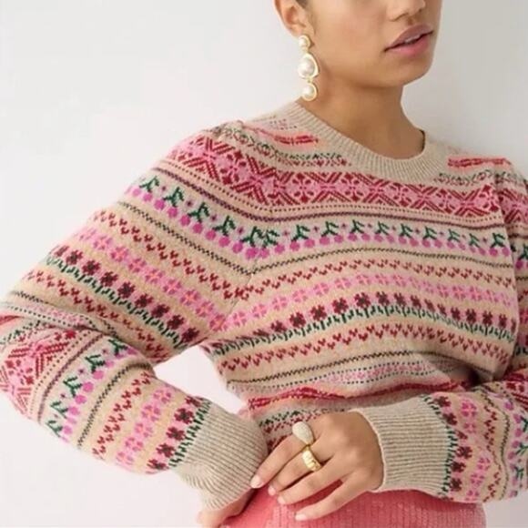 J. Crew Women's Vibrant Patterned Sweater - Picture 9 of 9